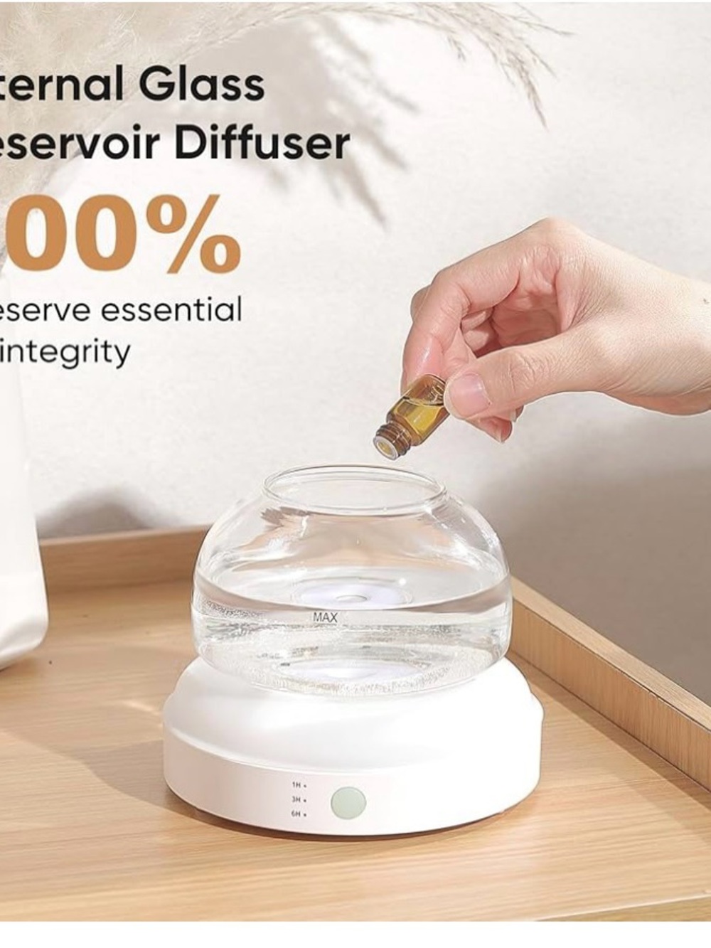 Textured Glass Aroma Diffuser - Picture 2 of 5